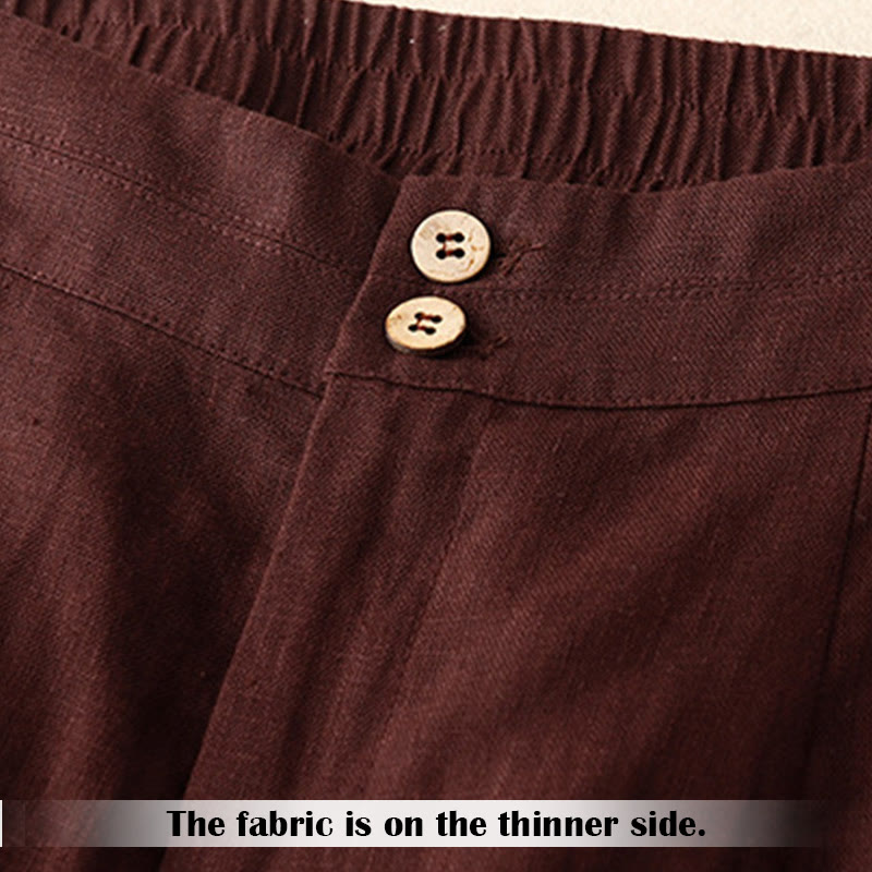Breathable Linen Wide-Leg Mindful Movement Pants