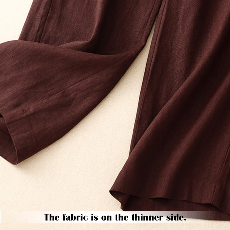 Breathable Linen Wide-Leg Mindful Movement Pants