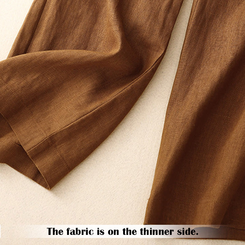 Breathable Linen Wide-Leg Mindful Movement Pants