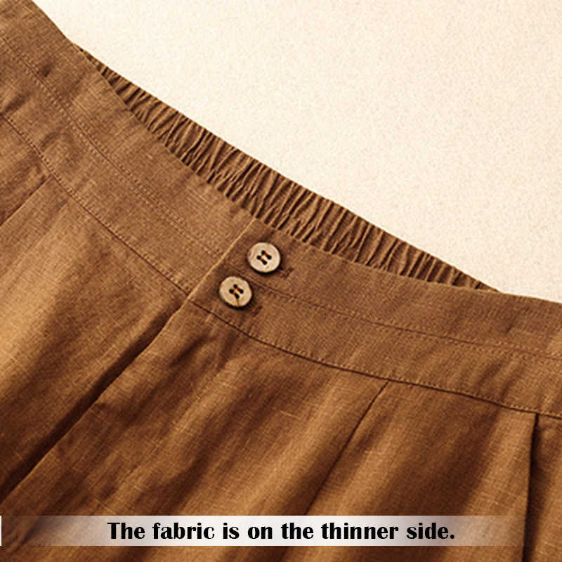 Breathable Linen Wide-Leg Mindful Movement Pants