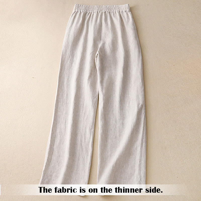 Breathable Linen Wide-Leg Mindful Movement Pants