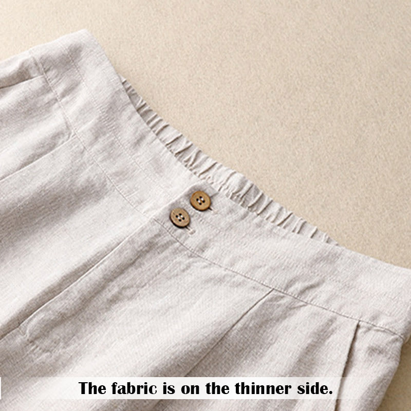 Breathable Linen Wide-Leg Mindful Movement Pants