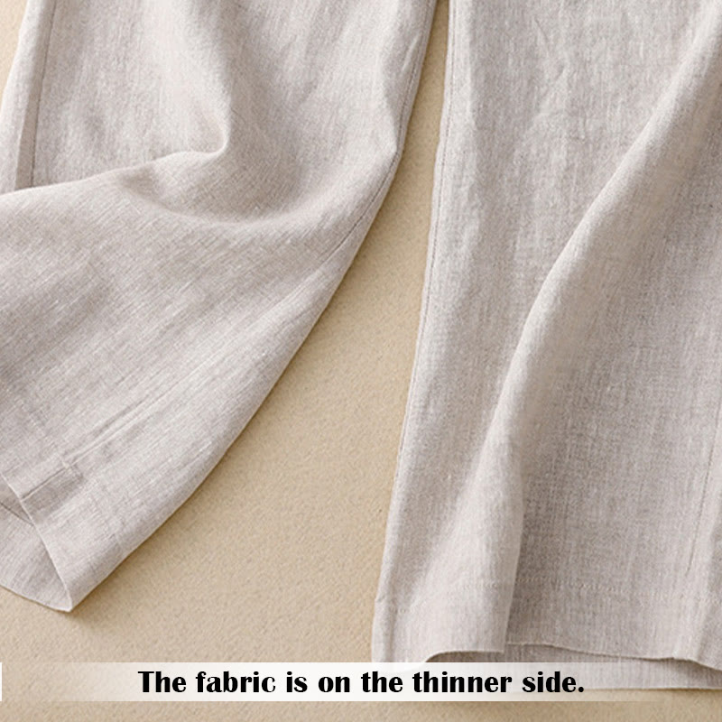 Breathable Linen Wide-Leg Mindful Movement Pants