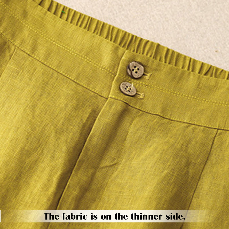 Breathable Linen Wide-Leg Mindful Movement Pants