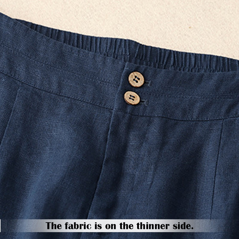 Breathable Linen Wide-Leg Mindful Movement Pants
