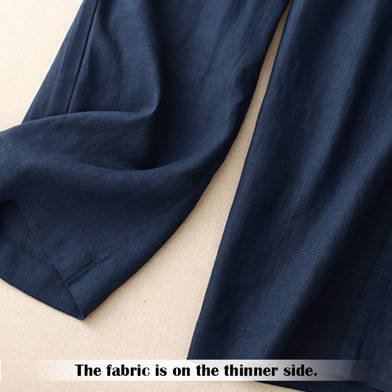 Breathable Linen Wide-Leg Mindful Movement Pants