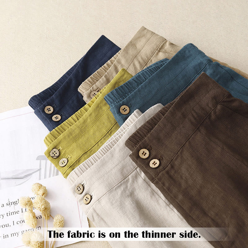 Breathable Linen Wide-Leg Mindful Movement Pants