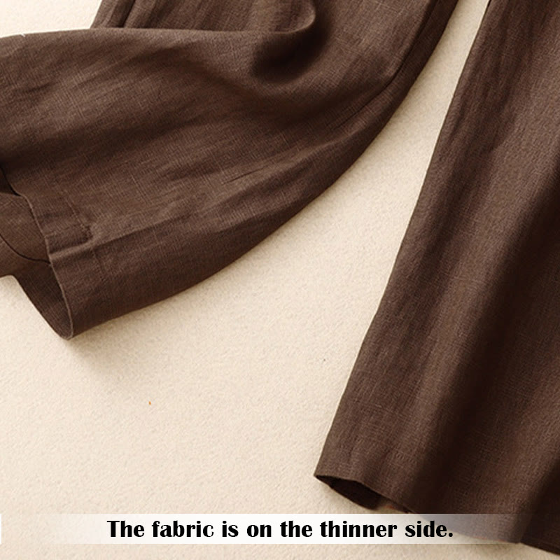 Breathable Linen Wide-Leg Mindful Movement Pants