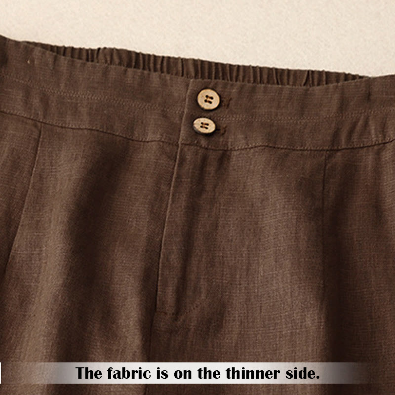 Breathable Linen Wide-Leg Mindful Movement Pants