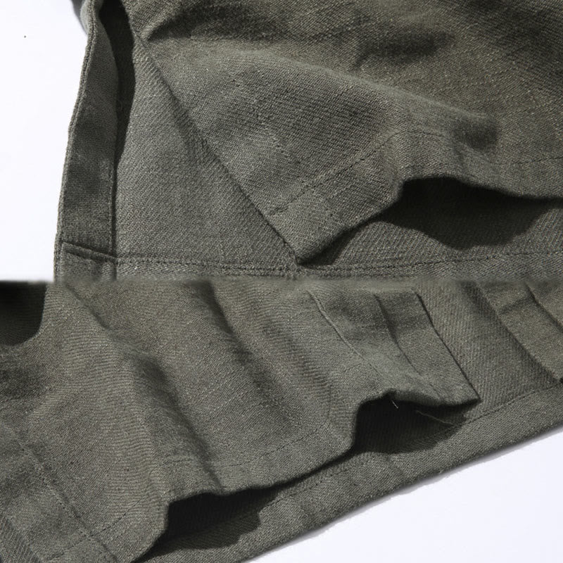 Cotton Linen Open Front Mindful Transition Men's Kimono Jacket