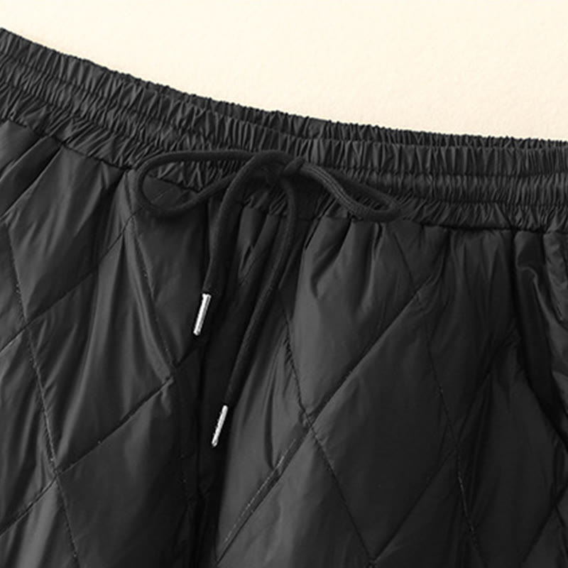 Casual High Waist Drawstring Design Women's Wide Leg Cotton Pants With Pockets