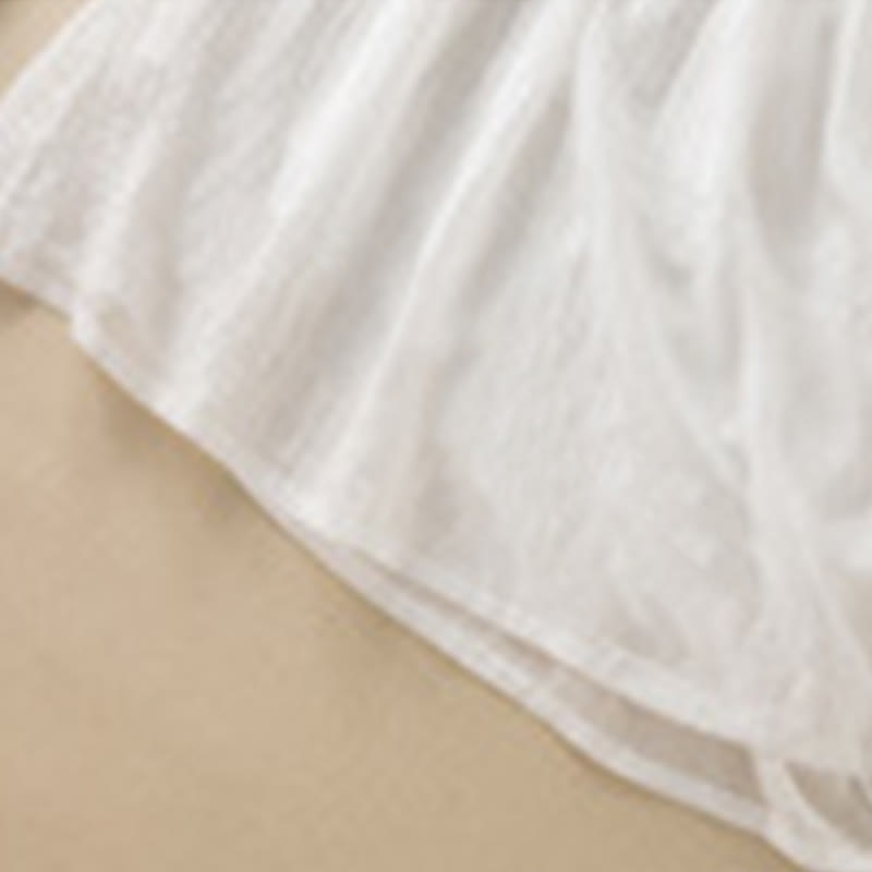 Summer V-Neck Design Half Sleeve Cotton Midi Dress