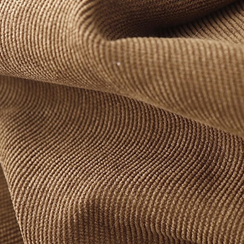 Tactile Corduroy Peter Pan Collar Grounding Midi Dress