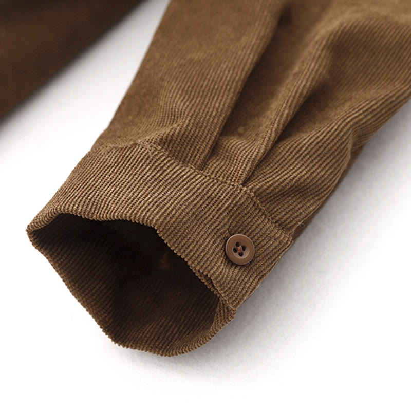 Tactile Corduroy Peter Pan Collar Grounding Midi Dress