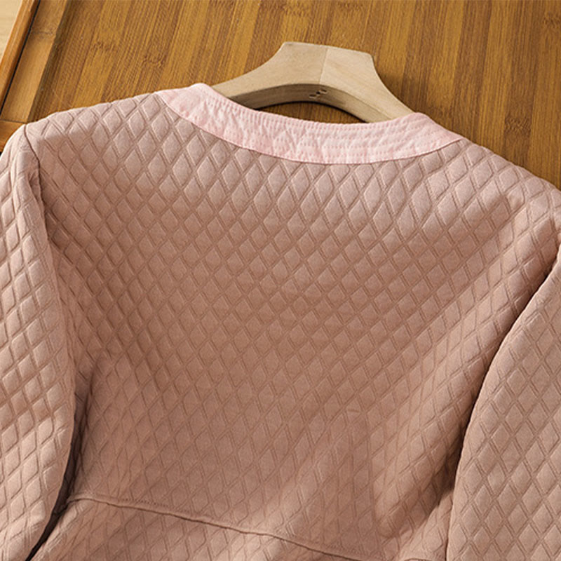 Minimalist Cotton Slim-Fit Crew Neck Long Sleeve Jacket