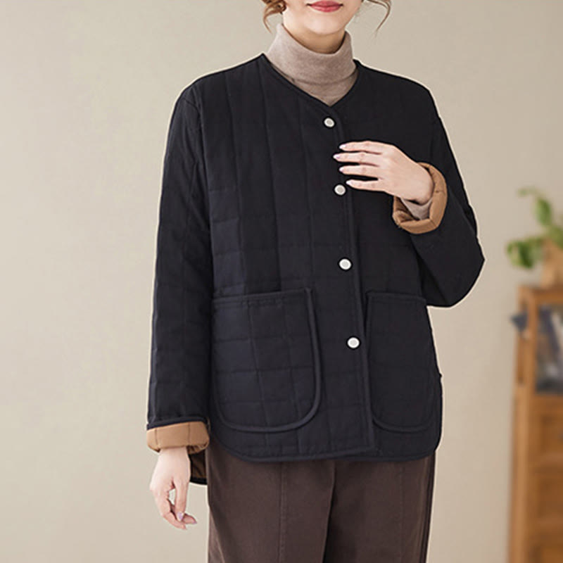 Thick Acrylic-Cotton Slim-Fit Crew Neck Meditation Jacket