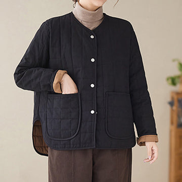 Thick Acrylic-Cotton Slim-Fit Crew Neck Meditation Jacket