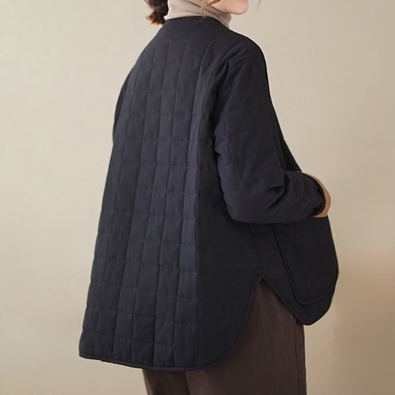Thick Acrylic-Cotton Slim-Fit Crew Neck Meditation Jacket