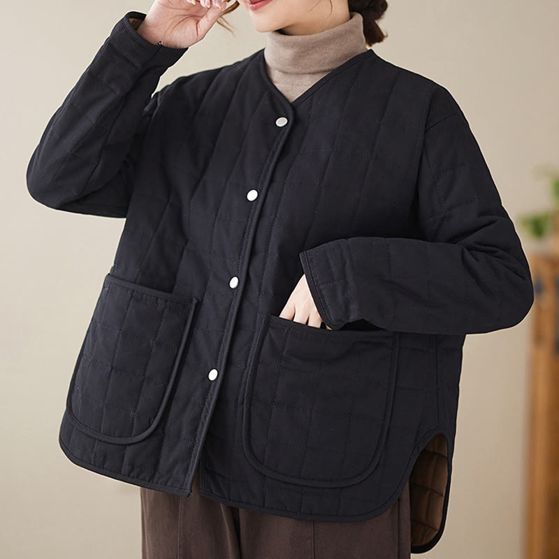 Thick Acrylic-Cotton Slim-Fit Crew Neck Meditation Jacket