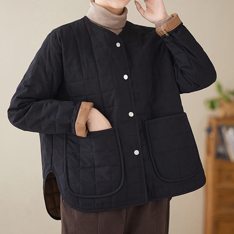 Thick Acrylic-Cotton Slim-Fit Crew Neck Meditation Jacket