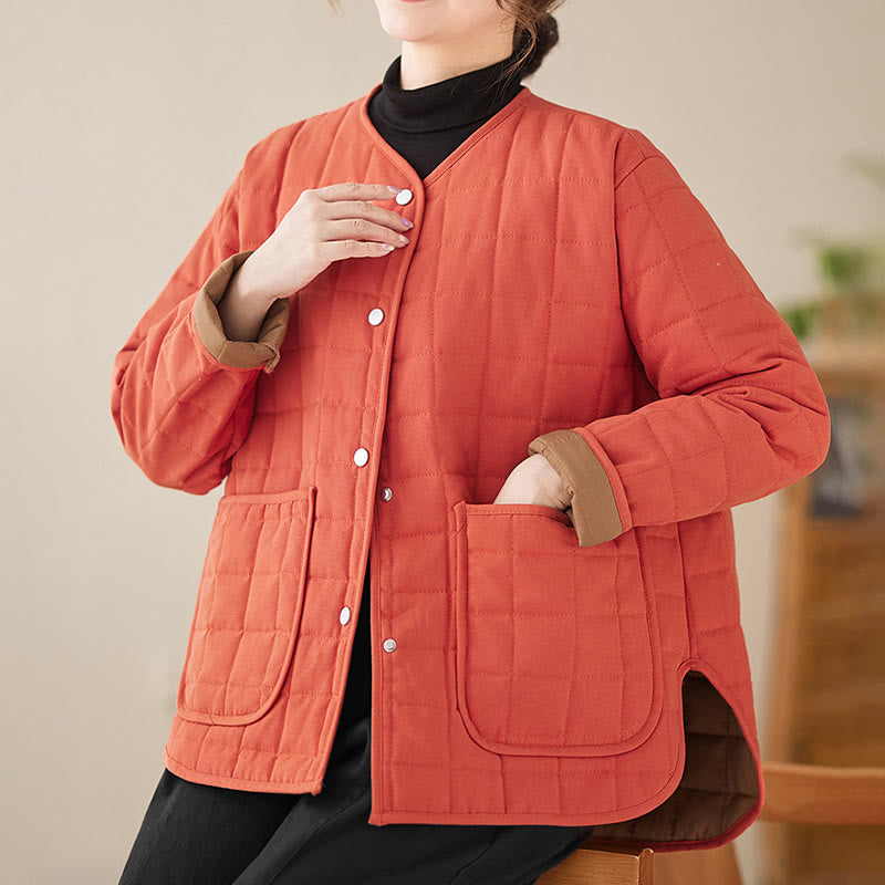 Thick Acrylic-Cotton Slim-Fit Crew Neck Meditation Jacket