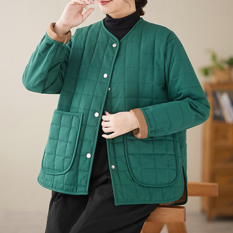 Thick Acrylic-Cotton Slim-Fit Crew Neck Meditation Jacket
