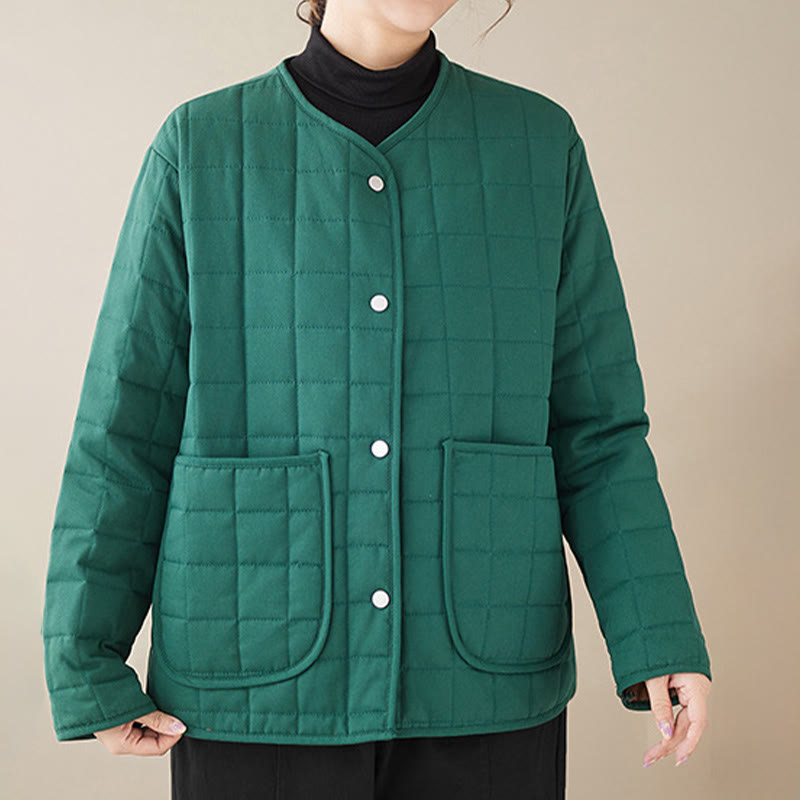 Thick Acrylic-Cotton Slim-Fit Crew Neck Meditation Jacket