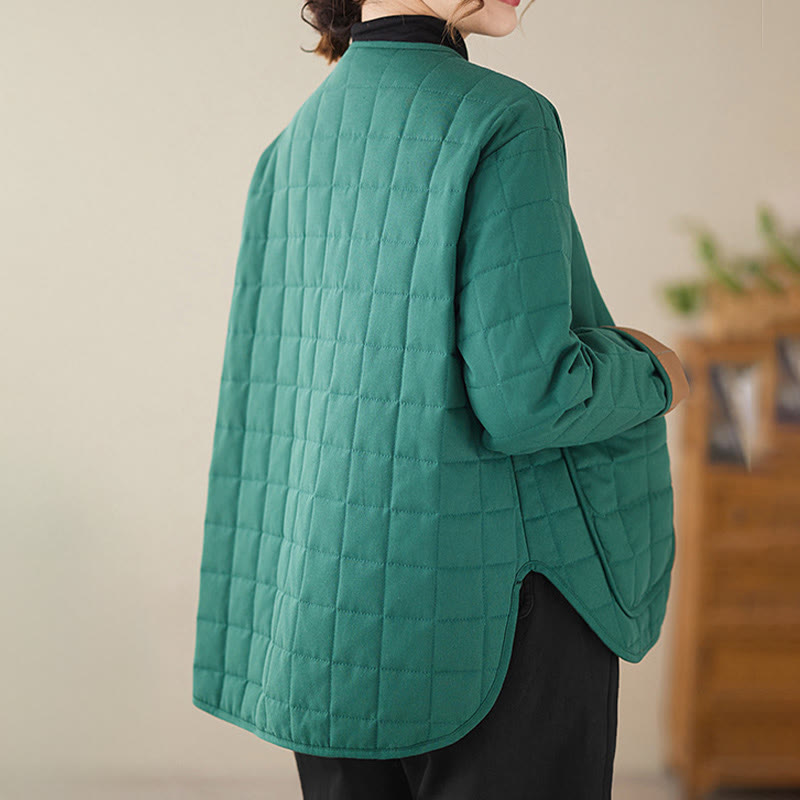 Thick Acrylic-Cotton Slim-Fit Crew Neck Meditation Jacket
