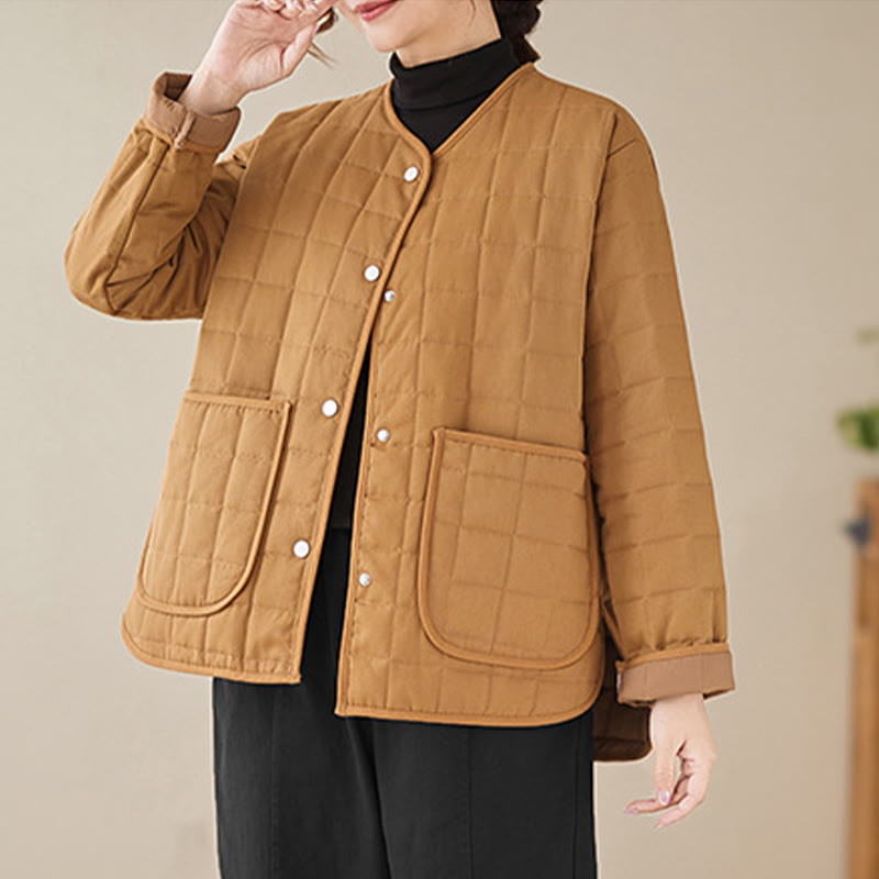 Thick Acrylic-Cotton Slim-Fit Crew Neck Meditation Jacket