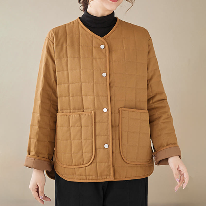 Thick Acrylic-Cotton Slim-Fit Crew Neck Meditation Jacket