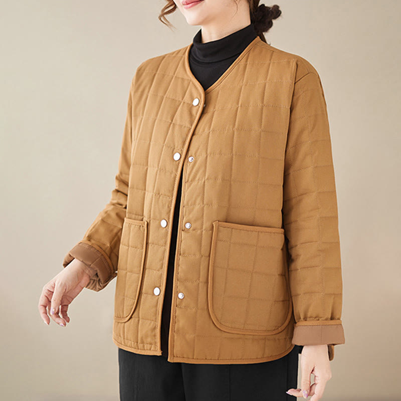 Thick Acrylic-Cotton Slim-Fit Crew Neck Meditation Jacket