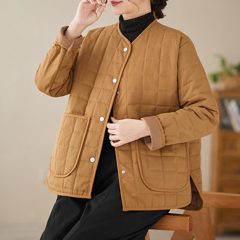 Thick Acrylic-Cotton Slim-Fit Crew Neck Meditation Jacket