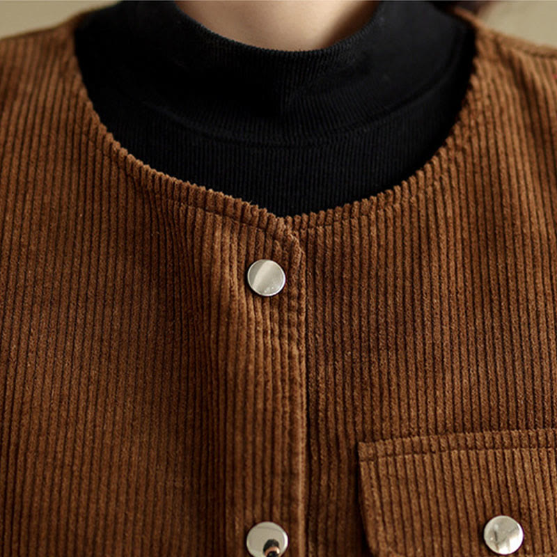 Breathable Cotton-Linen Corduroy Sleeveless Waistcoat for Mindful Layering