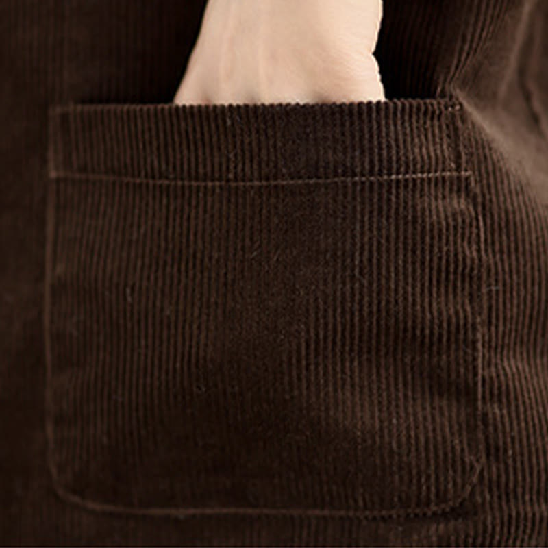 Textured Cotton Corduroy Slim Fit Sleeveless Waistcoat
