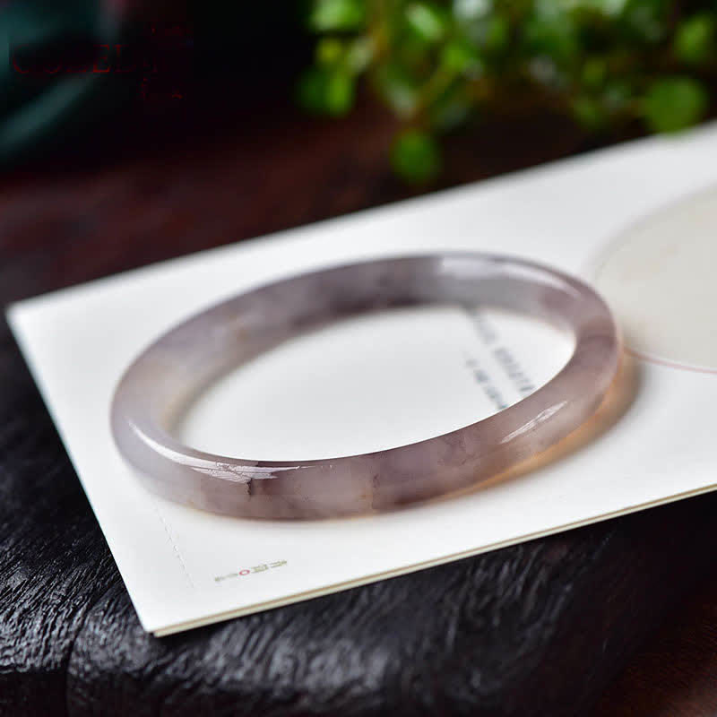 Purple Golden Silk Jade Wealth Bracelet Bangle
