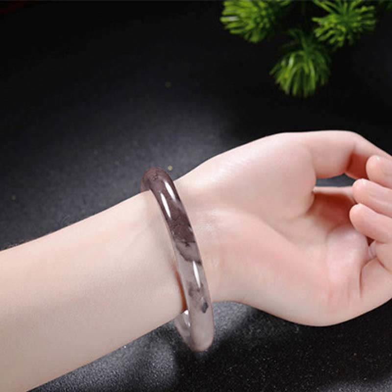 Purple Golden Silk Jade Wealth Bracelet Bangle