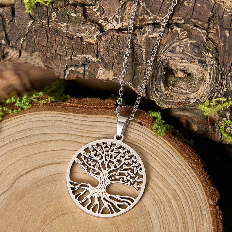 The Tree Of Life Titanium Steel Enlightenment Necklace Pendant