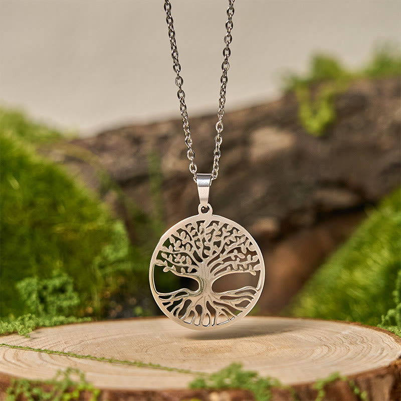 The Tree Of Life Titanium Steel Enlightenment Necklace Pendant