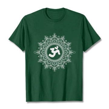Soft Cotton Mandala Om Geometry Meditation Tee