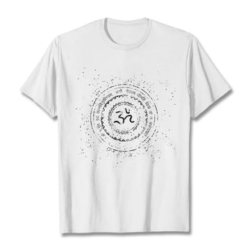 Soft Cotton Om Mandala Graphic Meditation Tee
