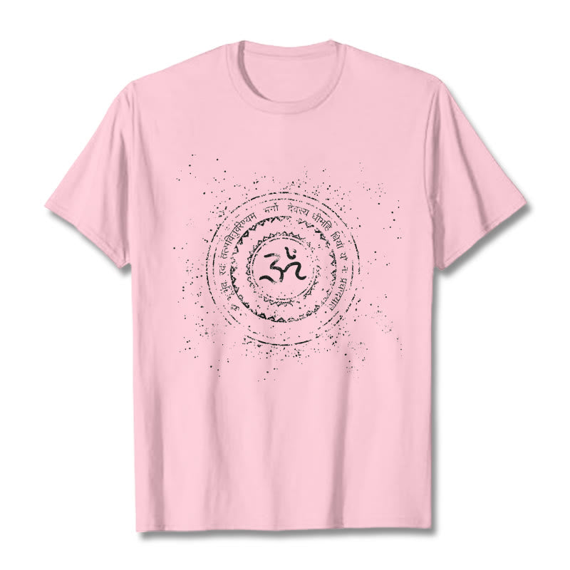 Soft Cotton Om Mandala Graphic Meditation Tee