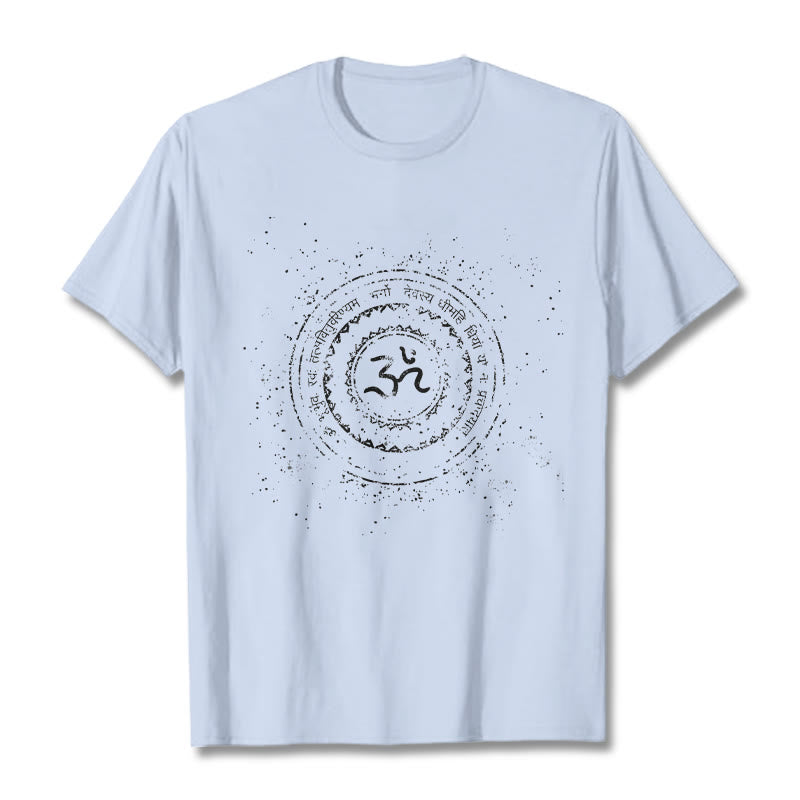Soft Cotton Om Mandala Graphic Meditation Tee