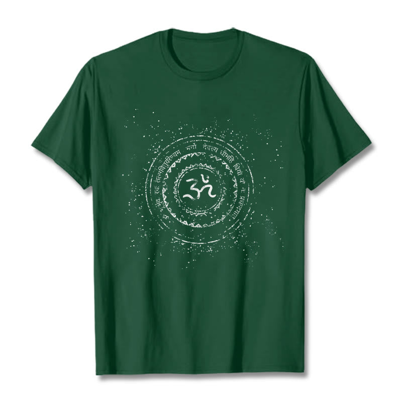Soft Cotton Om Mandala Graphic Meditation Tee