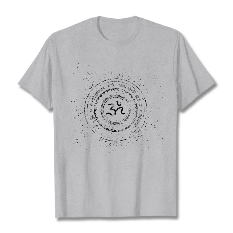 Soft Cotton Om Mandala Graphic Meditation Tee