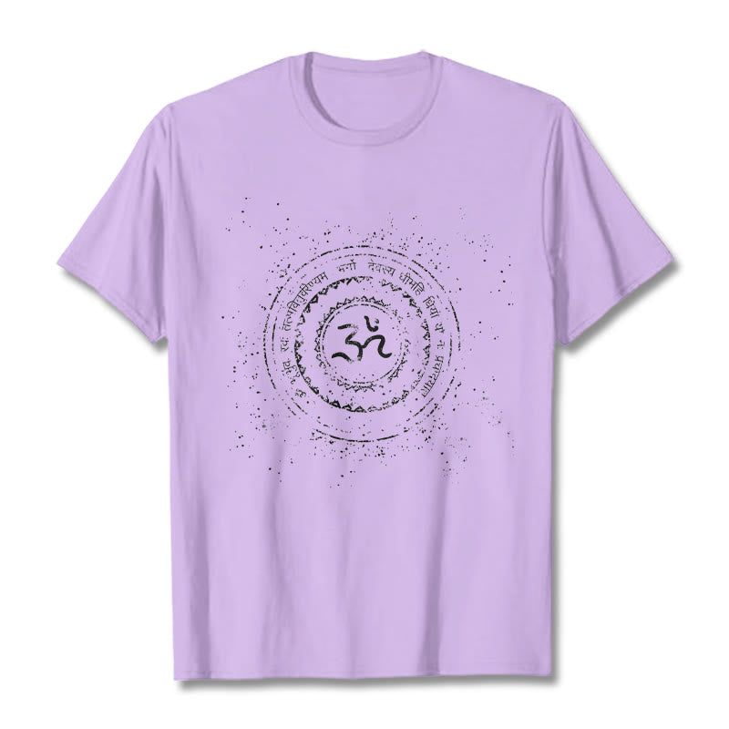 Soft Cotton Om Mandala Graphic Meditation Tee