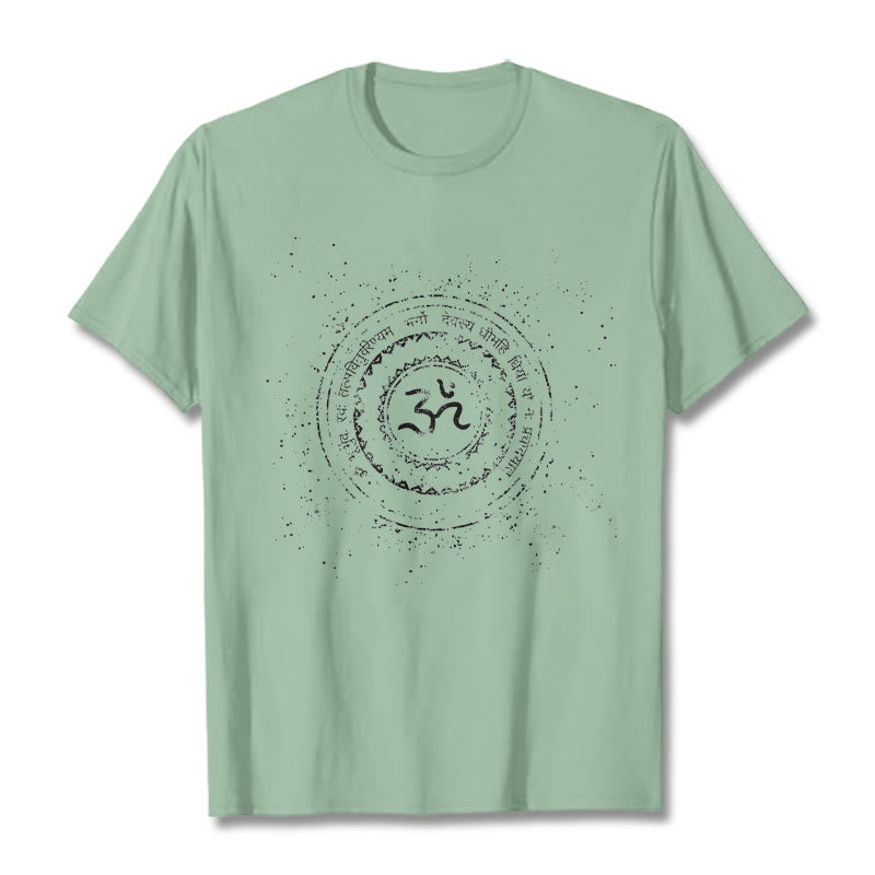 Soft Cotton Om Mandala Graphic Meditation Tee