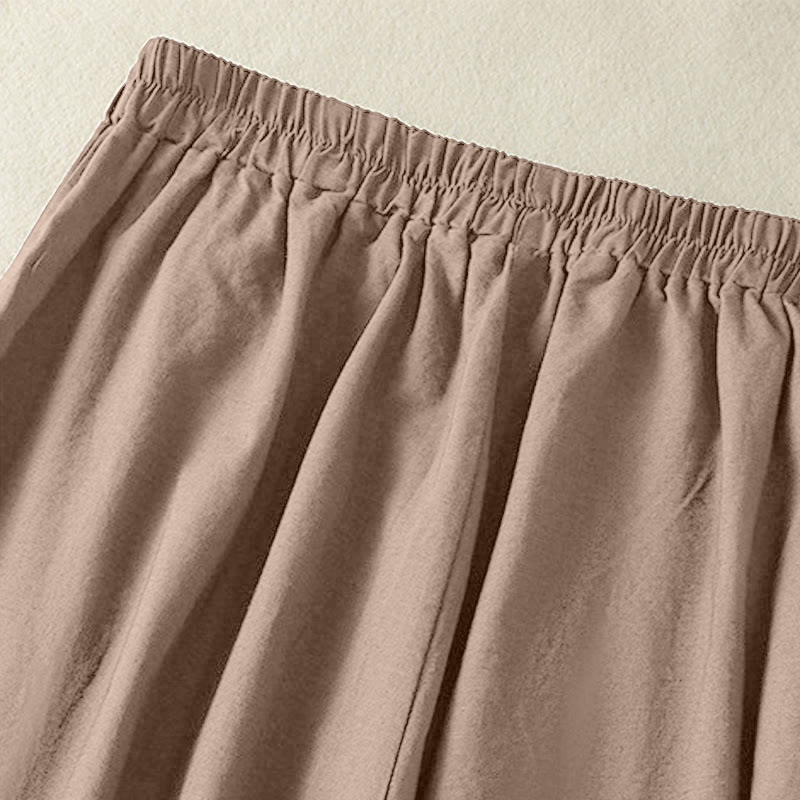 Tactile Cotton Linen Grounding Meditation Harem Pants
