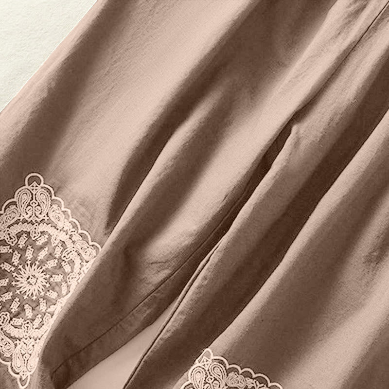 Tactile Cotton Linen Grounding Meditation Harem Pants