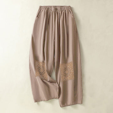 Tactile Cotton Linen Grounding Meditation Harem Pants