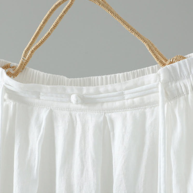 Breathable Flowing Meditation Midi Skirt with Pockets